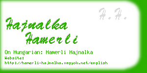 hajnalka hamerli business card